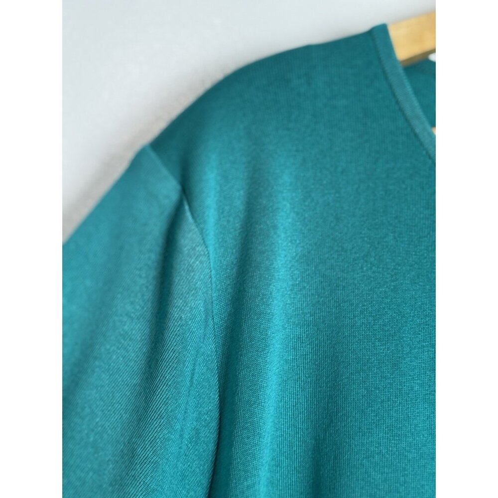 Exclusively Misook Women’s 2X Aqua Top 3/4 Sleeves Quiet Luxury Minimalist - Picture 6 of 9